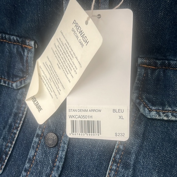 Zadig & Voltaire NWT Stan Arrow Denim Shirt in Blue - Picture 4 of 6